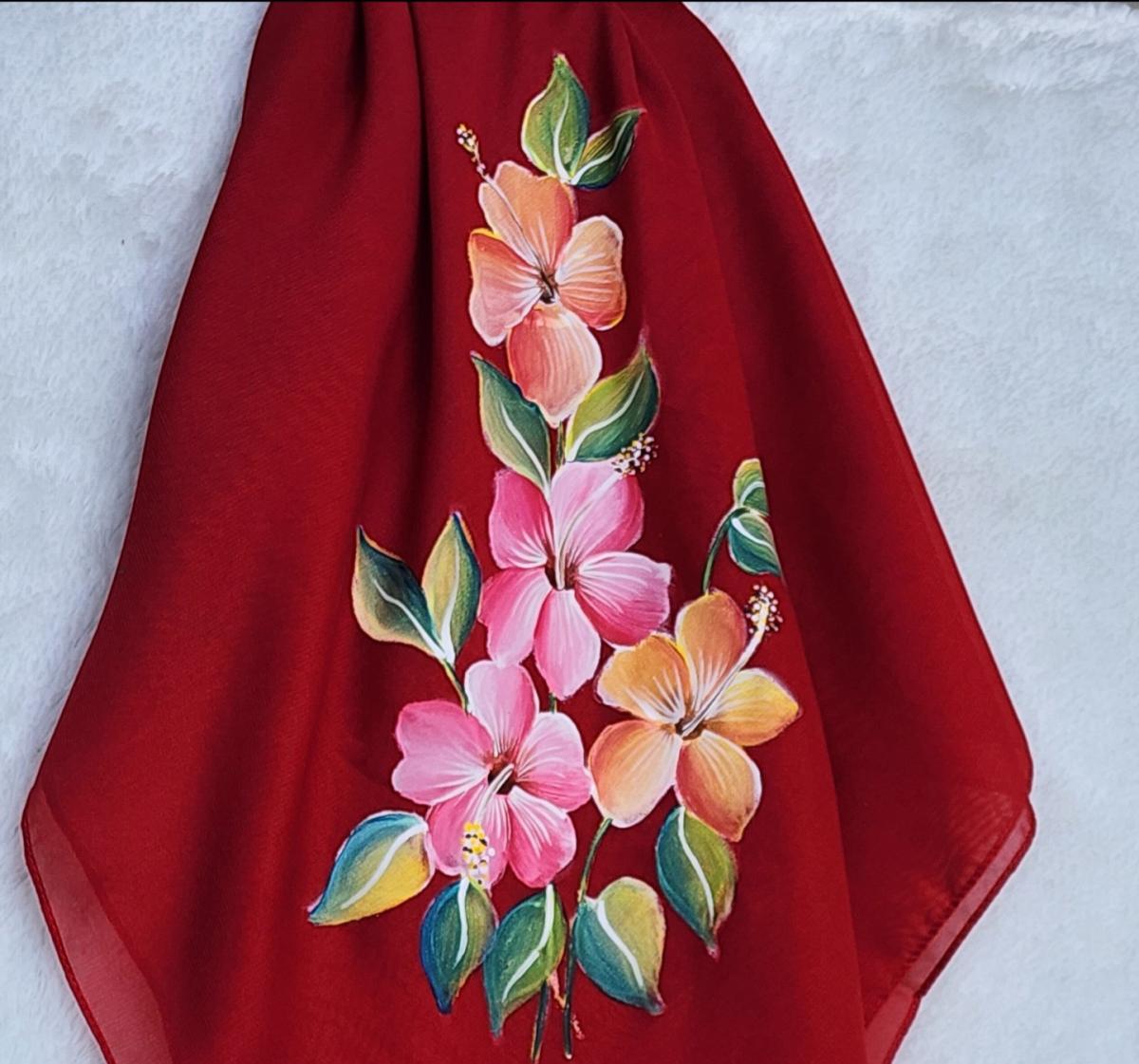 Kerudung Lukis "Bunga"